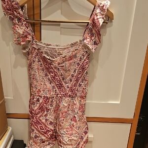 Hollister Multicolor Floral Smocked Top